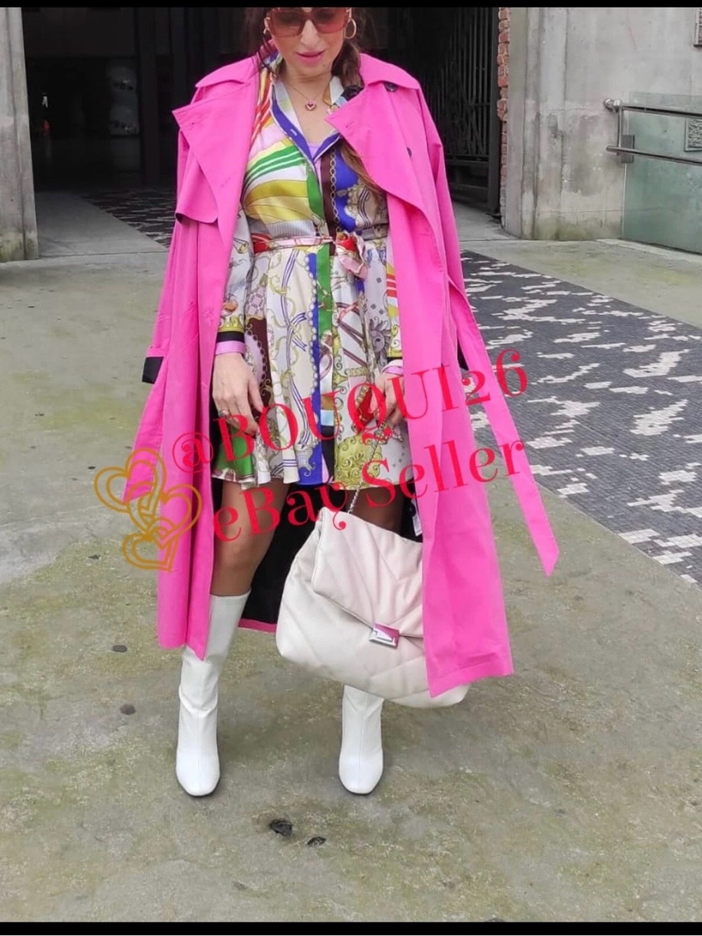 Zara Vintage Scarf Inspired European Summer Print Button Up Belted Dress. Small - Picture 4 of 16